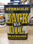 Vtg RLS Blackhawk Hydraulic Jack Oil Metal Can 32 Fluid Ounces Great Graphics