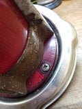 Vtg 1960 Lincoln Continental Tail Light Red Lens Assy Chrome Ford Mercury