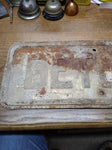 Vtg Old Primitive Rustic Steel Detour Sign Man Cave Highway Road Great Patina!