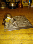 Vtg Brass Pennsylvania Turnpike Souvenir Keystone State Desk Paper Weight