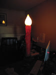 Vtg Old Poloron Christmas Lighted Candle Blow Mold Holiday Yard Decor About 38"H