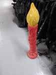 Vtg Old Poloron Christmas Lighted Candle Blow Mold Holiday Yard Decor About 38"H