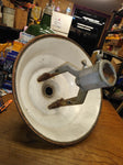 Vtg Old Rare Benjamin Green Porcelain Gas Station Pump Light With Harp Sinclair