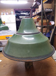 Vtg Old Rare Benjamin Green Porcelain Gas Station Pump Light With Harp Sinclair