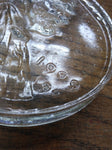 Vtg 1909 Abraham Lincoln Cent Glass Paperweight 5 1/2" Wide Desk Top Penny