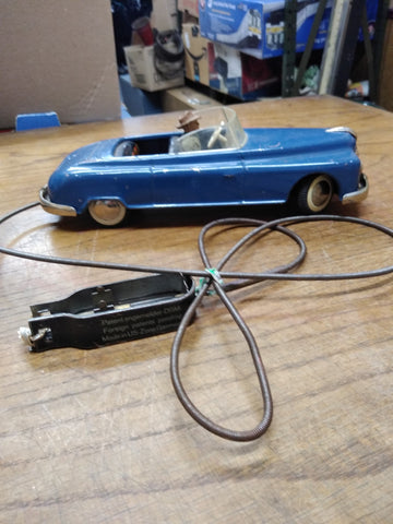 Vtg Arnold Tin Toy Remote Control Sedan Convertible w/Driver US Zone W Germany