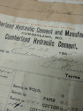 Antique Store Business 1905 Ledger Cumberland Cement Co. Cumberland Md. 18"x13"