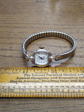 Vtg Ladies Genovit De Luxe Wristwatch 17 Jewel Wind Up Working Very Nice!