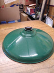 Vtg Industrial Green Enamel Porcelain Shop Light Shade Gas Service Station #2