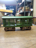 Vtg Very Old Pre War Standard Gauge Lionel Cattle Car Green Metal Railroad Train
