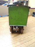 Vtg Very Old Pre War Standard Gauge Lionel Cattle Car Green Metal Railroad Train