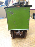 Vtg Very Old Pre War Standard Gauge Lionel Cattle Car Green Metal Railroad Train