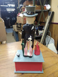 Vtg 1975 Old Time Uncle Sam Working Mechanical Coin Bank w/Box Hong Kong Plastic