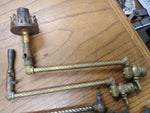 Antique Victorian Brass Gas Sconce Light Lamp Swing Arm Burner Valve Fixture lot