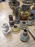 Antique Victorian Miscellaneous Brass Gas Sconce Light Lamp Burner Fixture Lot