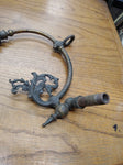 Antique Victorian Gas Lighting Fixture Wall Sconce Brass Mantle Burner Valves