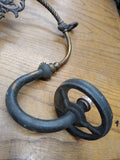 Antique Victorian Gas Lighting Fixture Wall Sconce Brass Mantle Burner Valves