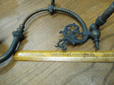 Antique Victorian Gas Lighting Fixture Wall Sconce Brass Mantle Burner Valves