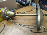 Antique Victorian Gas Ceiling Light Chandelier Fixture Brass Mantle Burner 24"