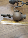 Vtg Old Victorian Gas Swing Arm Wall Sconce Light Fixture Fancy Ornate Brass