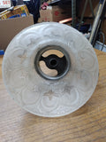 Vtg Old Victorian Inverted Wall Sconce Gas Light Fixture Frosted Etched Glass #8