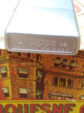 ZIPPO Sealed Unfired Matt Chrome Scrolled Sides Cigarette Lighter Excellent A 05