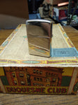 ZIPPO Polished Metal Flame Stamped Emblem Cigarette Lighter Excellent B 02