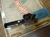 ZIPPO Polished Metal Flame Stamped Emblem Cigarette Lighter Excellent B 02