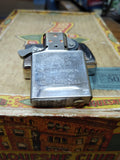 ZIPPO Polished Metal Flame Stamped Emblem Cigarette Lighter Excellent B 02