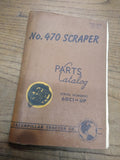 Vtg Caterpillar NO. 470 Scraper Parts Book Serial #s 60C1-UP