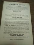 VTG Caterpillar Tractor CO No. 8A 8S 8U Bulldozer Parts Book Heavy Equipment