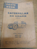 Vtg Caterpillar 631 Scraper Parts Book Serial #s 28F1-UP 11G1-UP