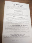 VTG CAT Caterpillar Tractor NO. 12 Motor Grader Parts Book Heavy Equipment