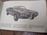 Vtg 69 Pontiac Automobile GTO LeMans Tempest Original Owners Manual