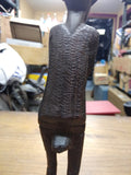 Vtg Ebony Wood Hand Carved African Tribal Statue Figure Man 12" Tall Sculpture