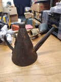 Vtg Antique Tea Pot Betty Coal Miners Oil Lamp light Lantern with Hook 7 1/2" H