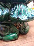 Vtg Ceramic Mold Christmas Tree Lighted Flocked Music Box "White Christmas" 16"