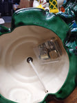 Vtg Ceramic Mold Christmas Tree Lighted Flocked Music Box "White Christmas" 16"