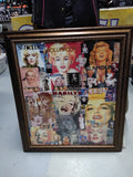 Vtg One Of A Kind Beauty Marilyn Monroe Framed Art Portrait Collage 42x36 Framed