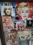 Vtg One Of A Kind Beauty Marilyn Monroe Framed Art Portrait Collage 42x36 Framed