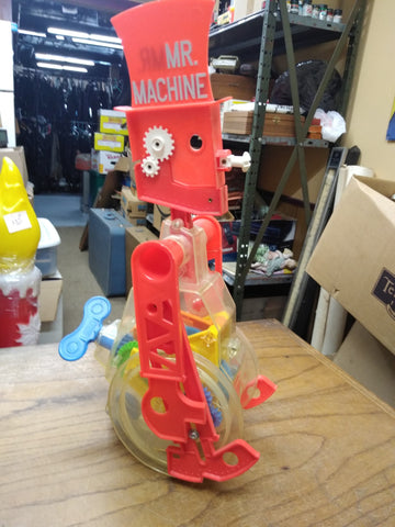 Vtg 1977 Ideal Toys Mr. Machine Wind Up Whistling and Walking Robot Works Great!