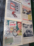 Vtg 1950s-1960s Magazine Advertising Lot Gas Tires Automobile Railroad Bicycle 1
