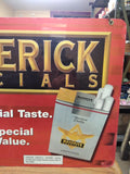 Vtg Maverick Cigarette Outdoor Indoor Advertising Plexiglass Sign 25+"  X 17+"