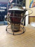 Vintage Handlan St. Louis USA B & O Railroad Lantern with Red Globe Collectible
