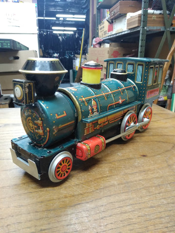 Vtg Modern Toys Japan Mystery Action Western Locomotive Battery 13" Train