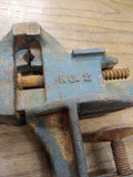 Vtg Littlestown Pa HDW & FDY Co. No. 2 Small Bench Work Shop Vice USA Clamp on