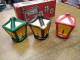 Vtg 1950's Lantern Trio Candles Penn Wax Works Original Box Never Burned