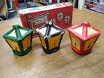 Vtg 1950's Lantern Trio Candles Penn Wax Works Original Box Never Burned