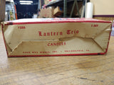 Vtg 1950's Lantern Trio Candles Penn Wax Works Original Box Never Burned
