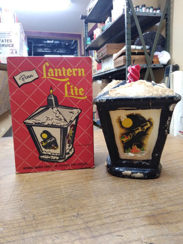 Vtg 1950's Lantern Lite Christmas Candle Penn Wax Works Original Box Holiday